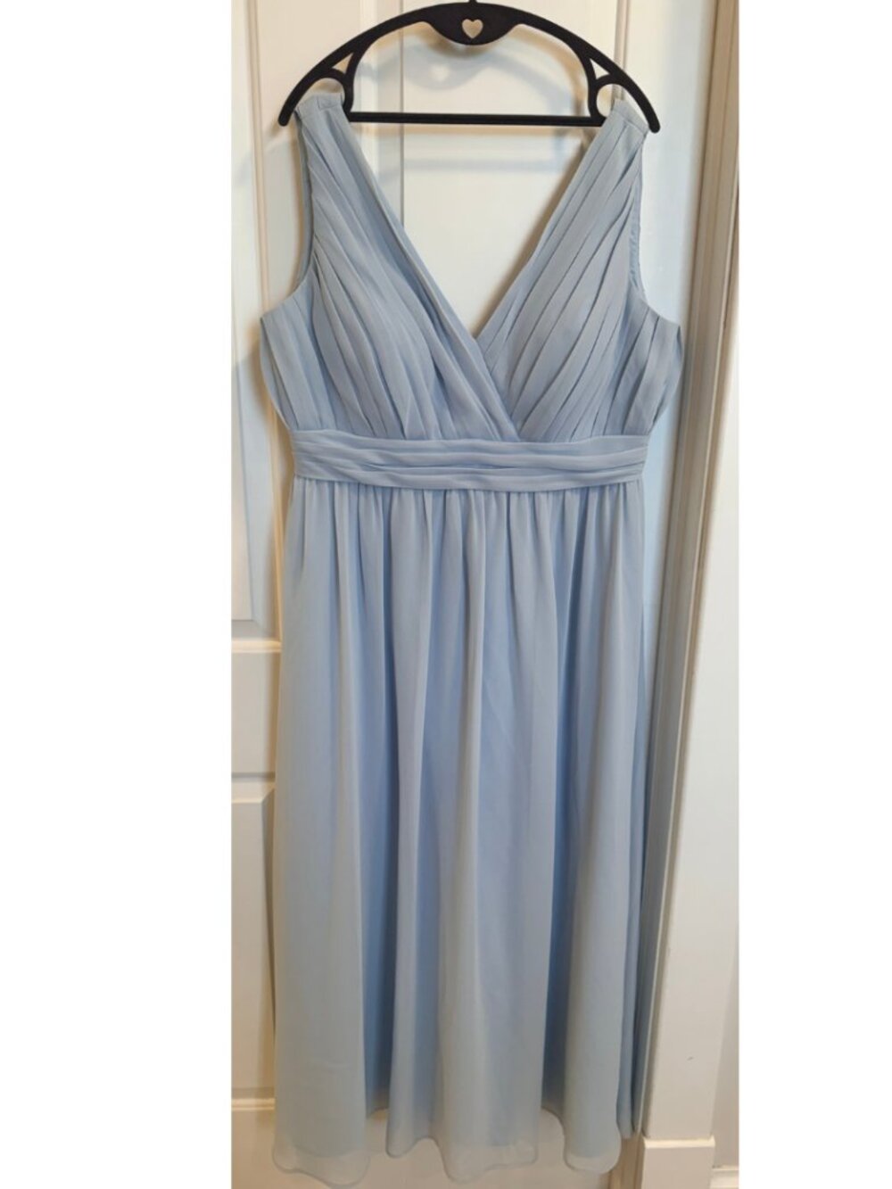 Revelry Light Blue Chiffon Bridesmaid Dress Size 16